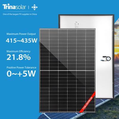 China EVA/POE Trina Vertexs Solar Panels Cell Half Mono All Black 415W 420W 425W 430W 435W for sale