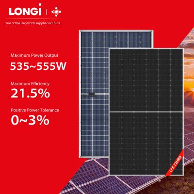 China LONGI 535w 540w 545w 550w 555w LONGI LR5-72HBD LONGI solar panel price wafer size 166*166 166mmx166mm for sale