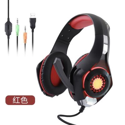 China Headband LED USB GM1 Auriculares Bass 3.5mm Wired Gaming Earphones Bass Enhanced Gaming Headset Over-Ear With Microphone For PS4 Xbox for sale