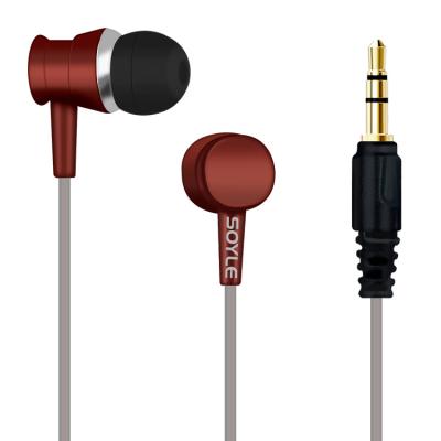 China Perfect Noise 1.2m 3.5mm Universal In-Ear Supper Metal Low Earbuds For Mobile Phone Wired Headphones With MIC Control for sale