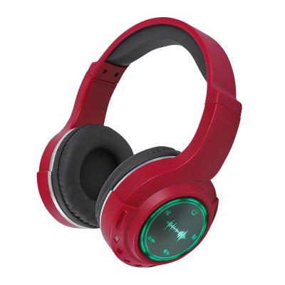 China Metal Stereo Bass Gaming Wireless Headphones Headset Headphones Headset Headphones Foldable Wireless Over-Ear LED Light Headband for sale