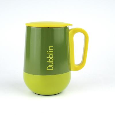 China Custom Disposable Double Wall Stainless Steel Horoscop Coffee Mugs Tumbler With Handle for sale