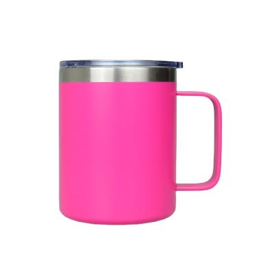 China Disposable Horoscope Stainless Steel Coffee Mug Wall Cup Thermal Insulated Double Tumbler With Handle And Lid For Traveling for sale