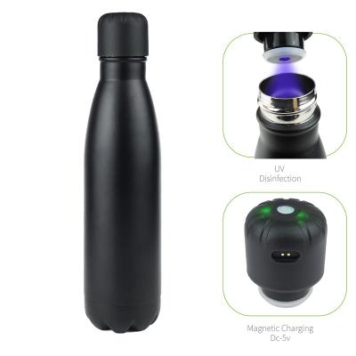 China Insulated intelligent water bottle viable from individual cleaning of UV light of stainless steel water bottle from the 500ml factory for sale