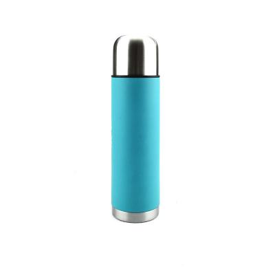 China 1 Liter Bullet Shaped Flasks Viable Mate Tea Coffee Double Wall Stainless Steel Vacuum Flasks for sale