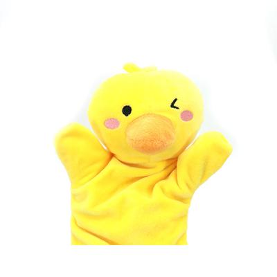 China Chicken Hand Puppet Children Toy Gift Cute Cartoon Little Children's Yellow Interactive Hand Puppet Plush Doll Glove for sale