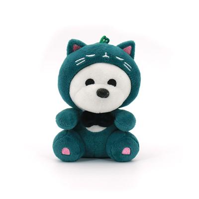 China Wholesale Kids Toy Gift Manufacturer China Factory Cute Teddy Bear Plush Toy Using Green Overalls for sale