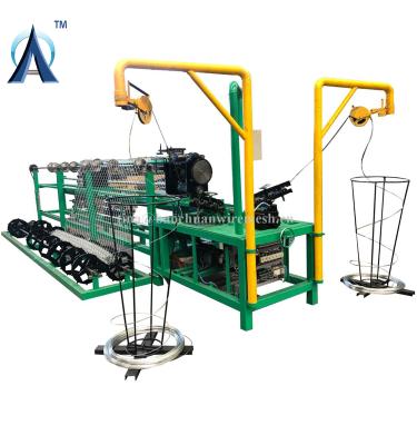 China 2 worms fully automatic chain link fence making machine with compact roll for sale