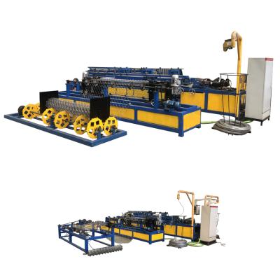 China Automatic diamond wire mesh chain link fence making machine for sale