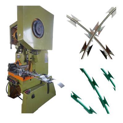 China Automatic used Razor Wire Making Machine / Razor Barbed Wire Machine for sale