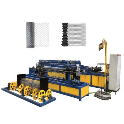 China Best price PVC coated cyclone wire diamond mesh chain link fence machine factory for sale