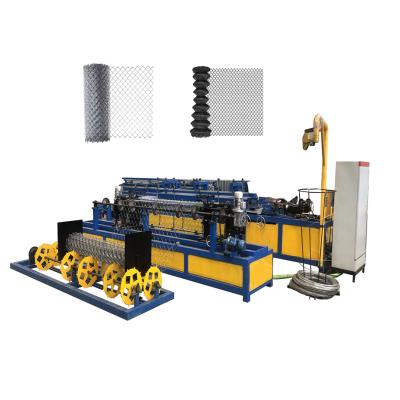 China Chain link fencing machine / Double wire double shaft fully automatic chain link fence machine for sale