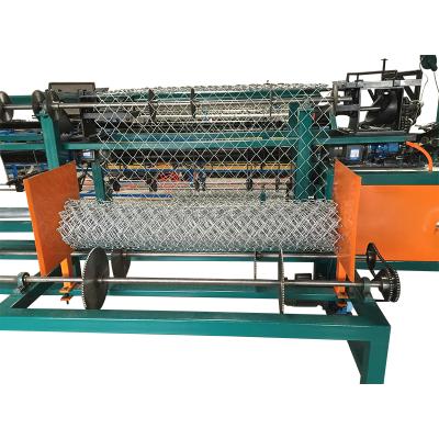 China double wire Automatic chain link diamond fence mesh weave machine factory for sale