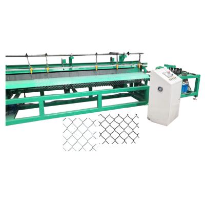 China Galvanized pvc coated metal iron steel wire easy operate automatic weave mesh chain link fence machine for sale