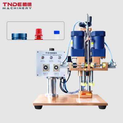 China TDX-S2M Food Essential Oil Glass Bottle Machine Small Desktop Automatic Capping Machines for sale