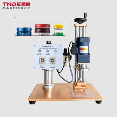 China TENGDE Efficient Sealing Jars Aluminum Cap Pressing Machine Cap Clamping-Bottle Semi-automatic Capping Machines for sale