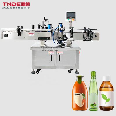 China TDT-A01 Automatic PET Food Detergent Sticker Round Bottle Selected Capping Labeling Machine Printing Date Function for sale