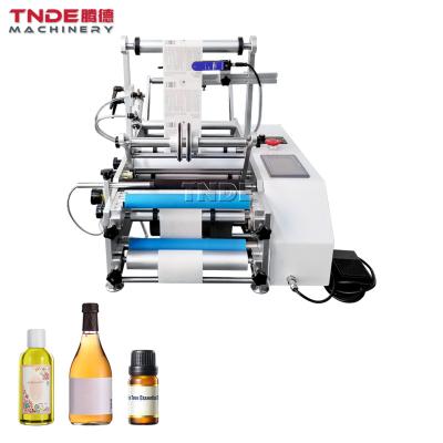 China Food housingsemi-automatic stainless steel desktop around cans plastic sticker bottle labeling printing machine for sale