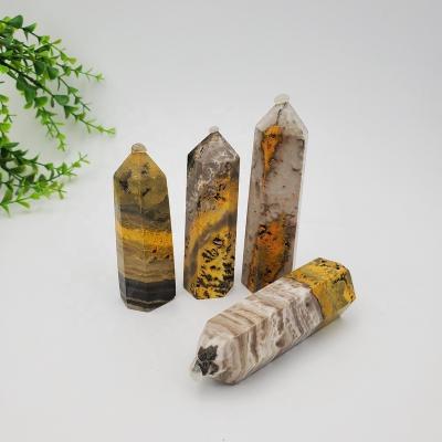 China Wholesale Europe Natural Hand Carved Large Lathe Bumbie Bee Point Healing High Quality Crystal Point For Home Decoration for sale