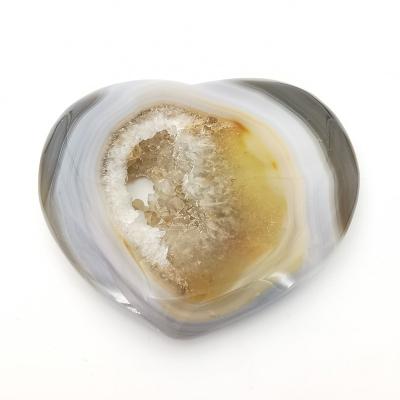 China Various China Promotional Goods Using Crystal Hearted Shaped Natural Agate Slice Geode For Home Decoration for sale