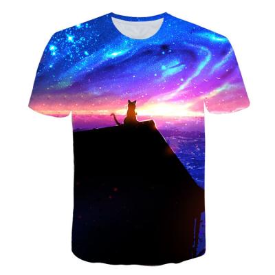 China Anti-wrinkle 3D short sleeve sublimation printing clothes fashionable high quality t shirts for men for sale