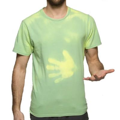 China New Arrival Fashion Crew Neck Anti-wrinkle Heat Sensitive Color Changing T-shirts Oversize For Men for sale