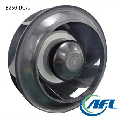 China Hotels AFL 250mm 24V 48V 310V DC Rear Centrifugal Fans Frameless Speed ​​Control Fan for sale