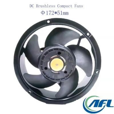 China Other AFL 17251 172*172*51mm 172*150*51mm Brushless DC 12V/24V/48V Compact Cooling Ultrafast Fans for sale