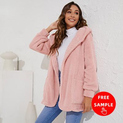 China 2021 New Arrival Anti-wrinkle Outer Wear Velvet Casual Double Side Elegant Fall Winter Overcoat Plush Thickened Long Loose Coat For Women for sale