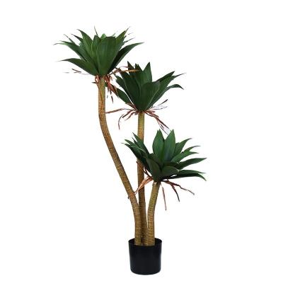 China Potted Natural Realistic Trees Art Decor New Design Factory Wholesale 120cm High Quality Artificial Agave For Home Garden Decoration for sale