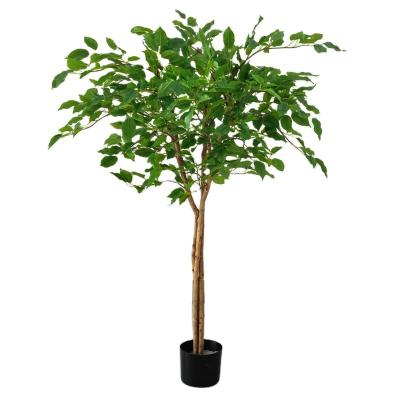 China New Arrival 150cm High Brilliantly Environmentally Friendly Lifelike Plastic Artificial Trees Plant For Indoor Home Artificial Banyan Tree Decor for sale