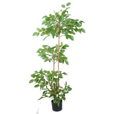 China Art Decor China Indoor Home Artificial Silk Green Trees Simulation Artificial Tree Banyan Plant for sale