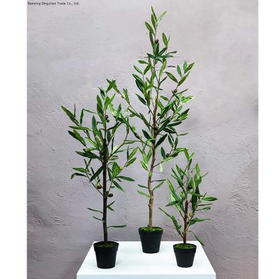 China Art Decor Wholesale Indoor Potted Plant 45cm 75cm Olive Bonsai Tree 105cm Artificial For Home Office Decorative for sale