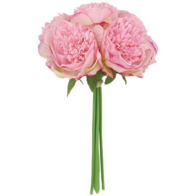 China Wholesale Colorful Silk Beautiful Artificial Peonies Flower Wedding Decoration Peonies Artificial Flower Group for sale