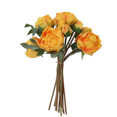 China Wedding Celebration Wedding Peony Decorating Real Touch Flowers 10headed Peony Silk Flower Bouquet Artificial Peony for sale