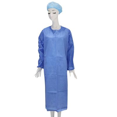 China SMS+PE Film Disposal Isolation Surgical Clothing Isolation Equipment Medical Coverall Gowns for sale