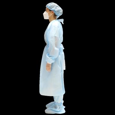 China Medical Disposable Coated Isolation Gown Medical PP+PE Film Doctor PP Isolation Suit Uniform for sale