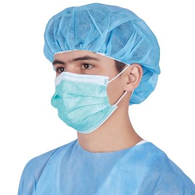 China Large Nonwoven Fabric Certificate Disposal Coverall High Quality Nonwoven Head Around Disposable Medical Caps for sale