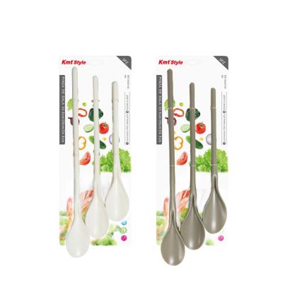 China Sustainable Kitchenware Accessories Ice Cream Yogurt Spoon With Long Handle Salad Cutlery Spoons for sale