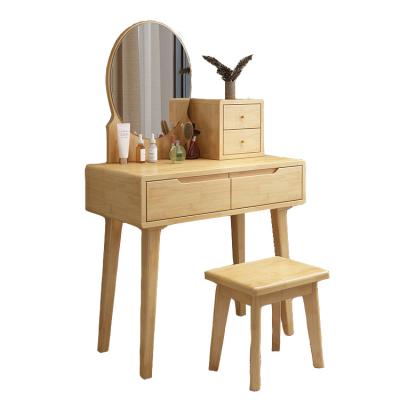 China Extendable YMSC  Bedroom Makeup Set Modern Dressing Table Solid Wood Dressers Makeup Vanity for sale