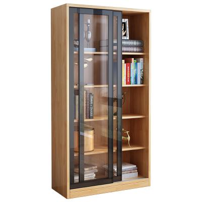 China Extendable YMSC Modern Study Room Book Cabinet Household Bookshelf Wooden Bookcase for sale