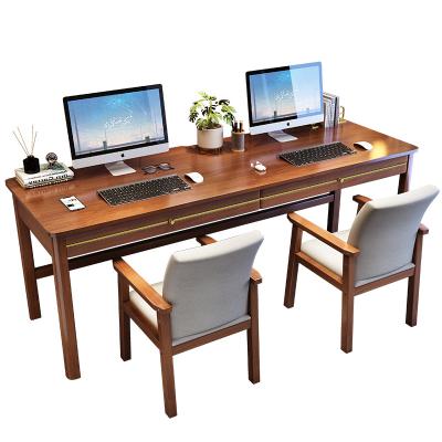 China Extendable YMSC Solid Wood Desk for Work/Computer/Learning/Study Wooden Office Furniture With Drawers for sale