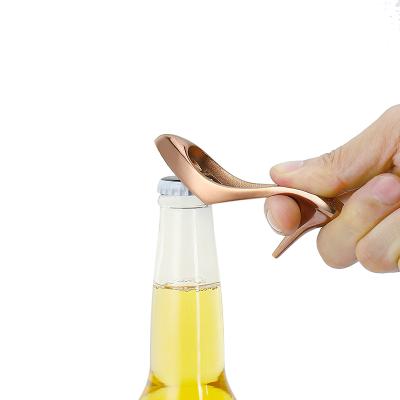 China Sustainable 304 Stainless Steel Precision Casting High Heels Shape Bottle Opener Customized Beer for sale