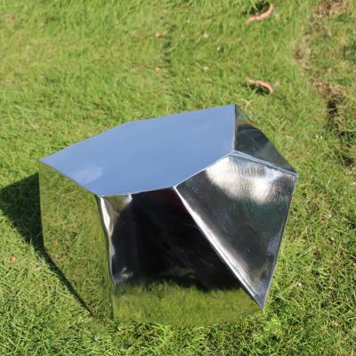 China European Style Professional Manufacturer Electroplate Abstract Stone Outdoor Metal Sculptures for sale