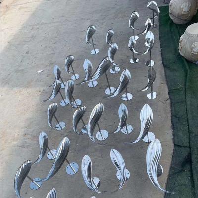 China China Customized Electroplate Fish Shape Pop Art Sculpture Stainless Steel for sale