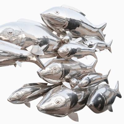 China Customized China Electroplate Fish Shape Stainless Steel Sculpture For Outdoor for sale