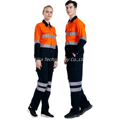 China Wholesale Comfy/Breathable/Durable/Anti-wrinkle Overalls Hi Vis Workwear Coverall Mechanic Construction Oil Gas Safety Coverall for sale