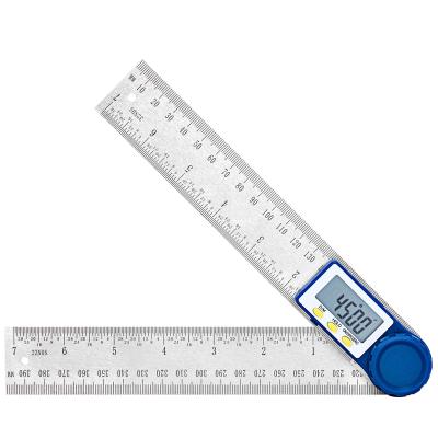 China Plastic Made In China Top Quality 0-200mm Plastic Black Digital Angle Ruler for sale