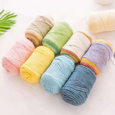 China Anti-pilling Ready To Ship Rainbow Cotton Yarn 100g Acrylic Crochet Yarn for sale