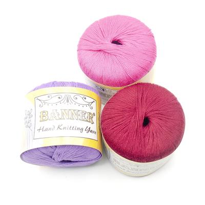 China Sustainable Knitting Baby Clothes Crochet Yarn 100% Cotton Lace Yarn 4PLY for sale